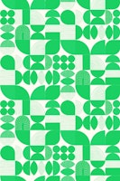 Mod Geometric Shapes & Lines - Green behang