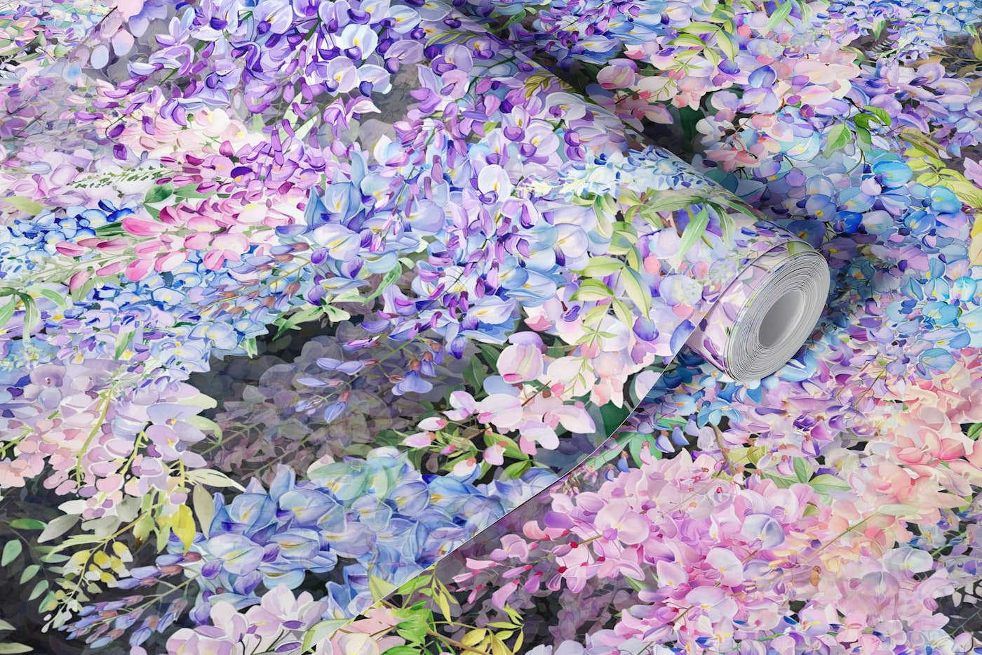 Blooming Wisteria 2 wallpaper roll