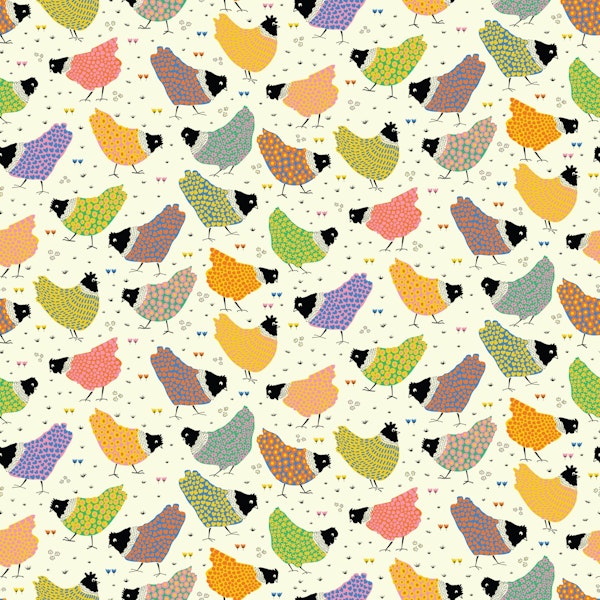 Happy Chickens on the Farm