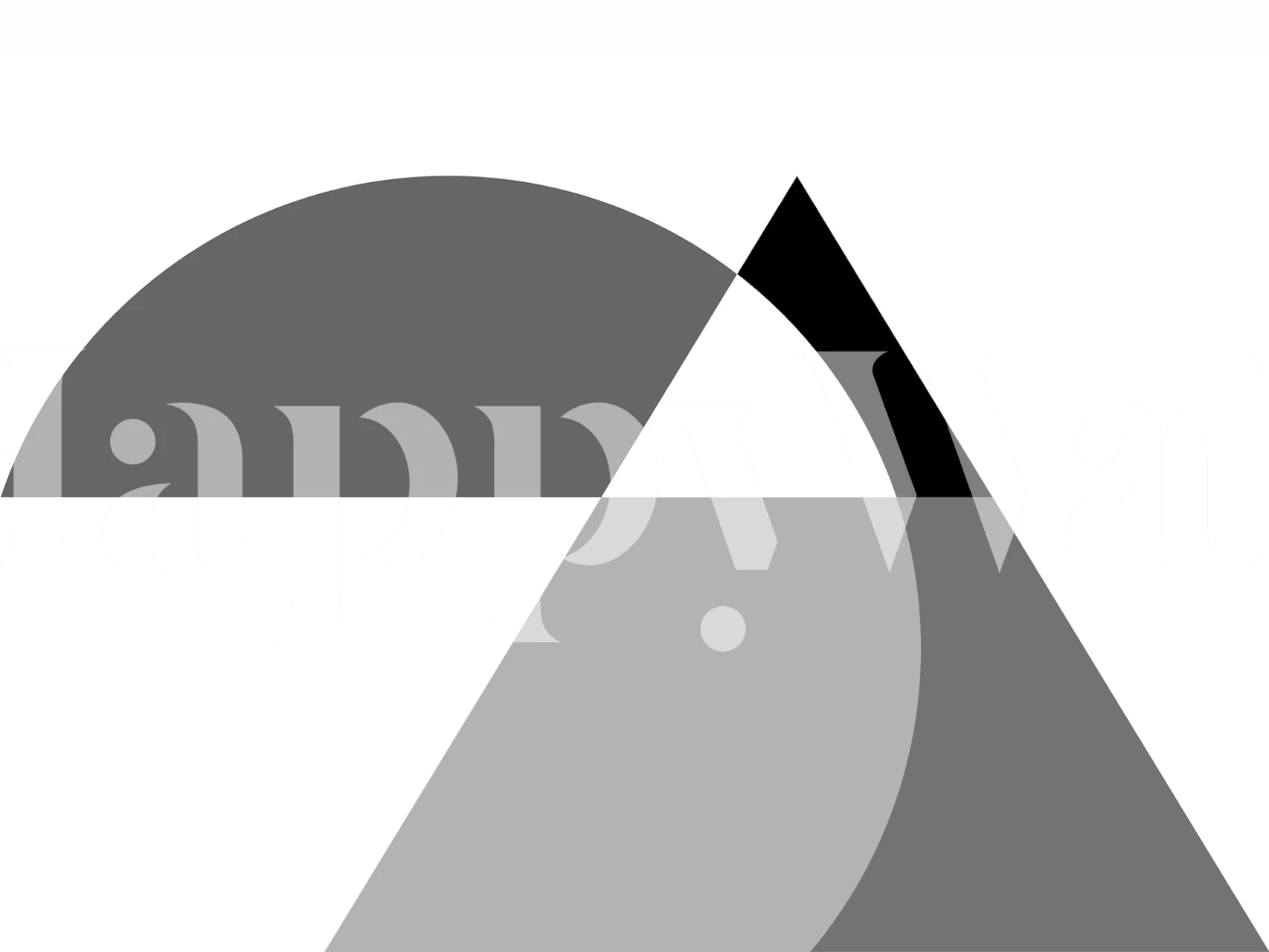 Black and white geometric abstract wallpaper in a room