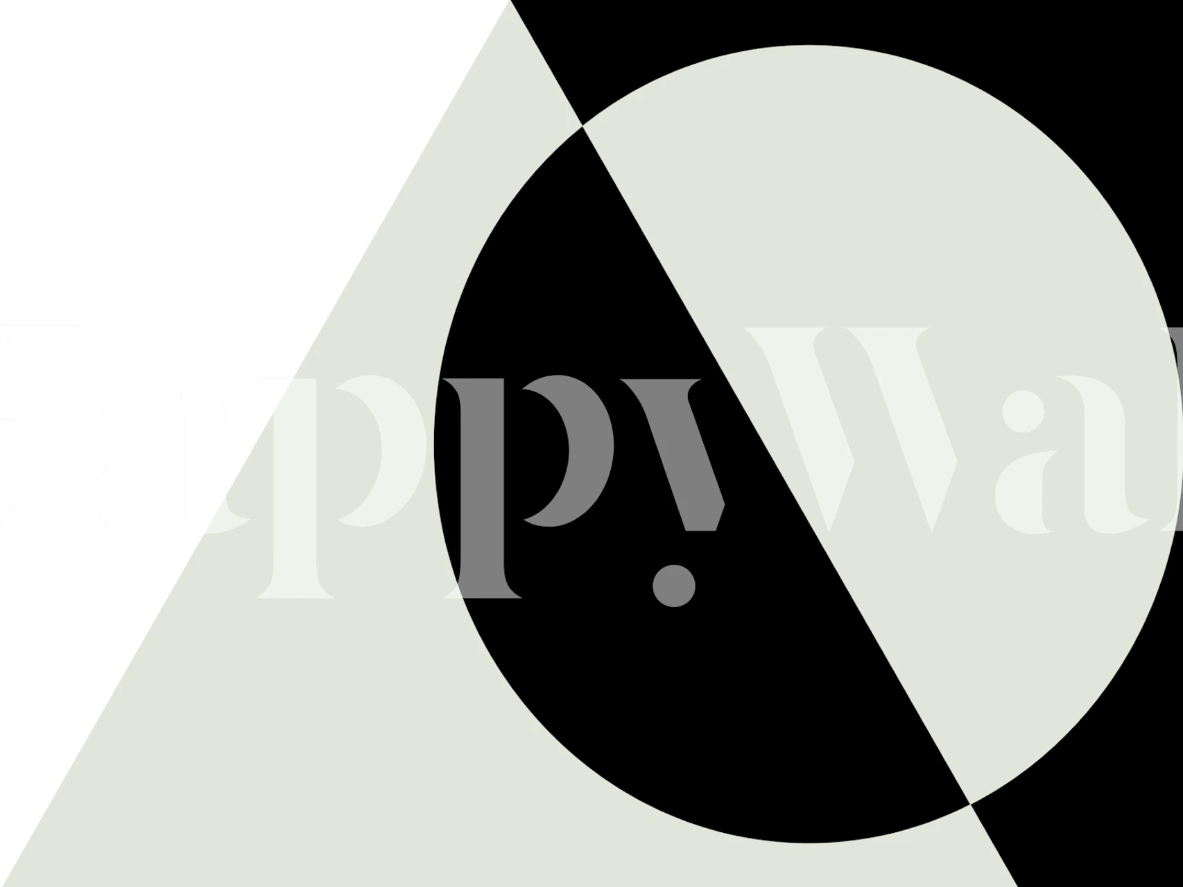 Black and white geometric shapes in a modern design wallpaper.