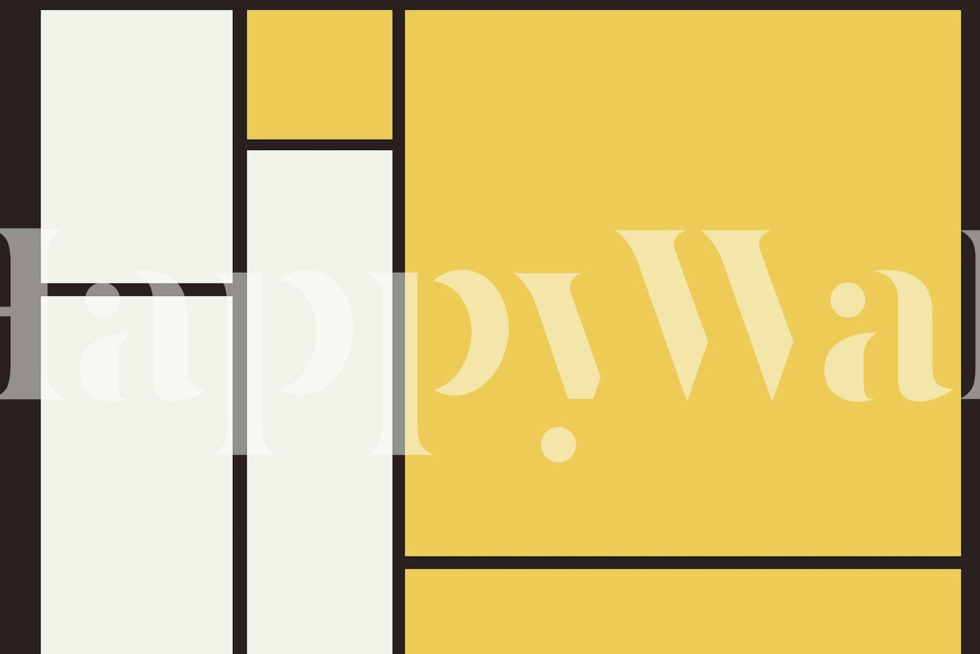 80s Bauhaus wallpaper design in a room