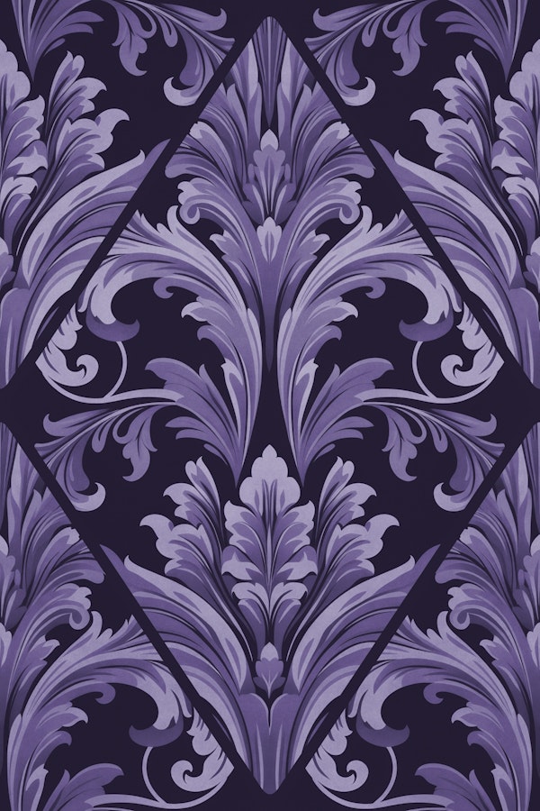 Victorian Elegance Regency Swirls Purple