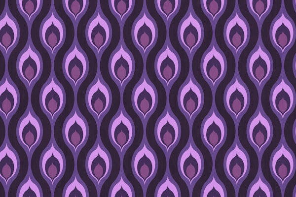 Retro Vibes Pattern Purple Lilac