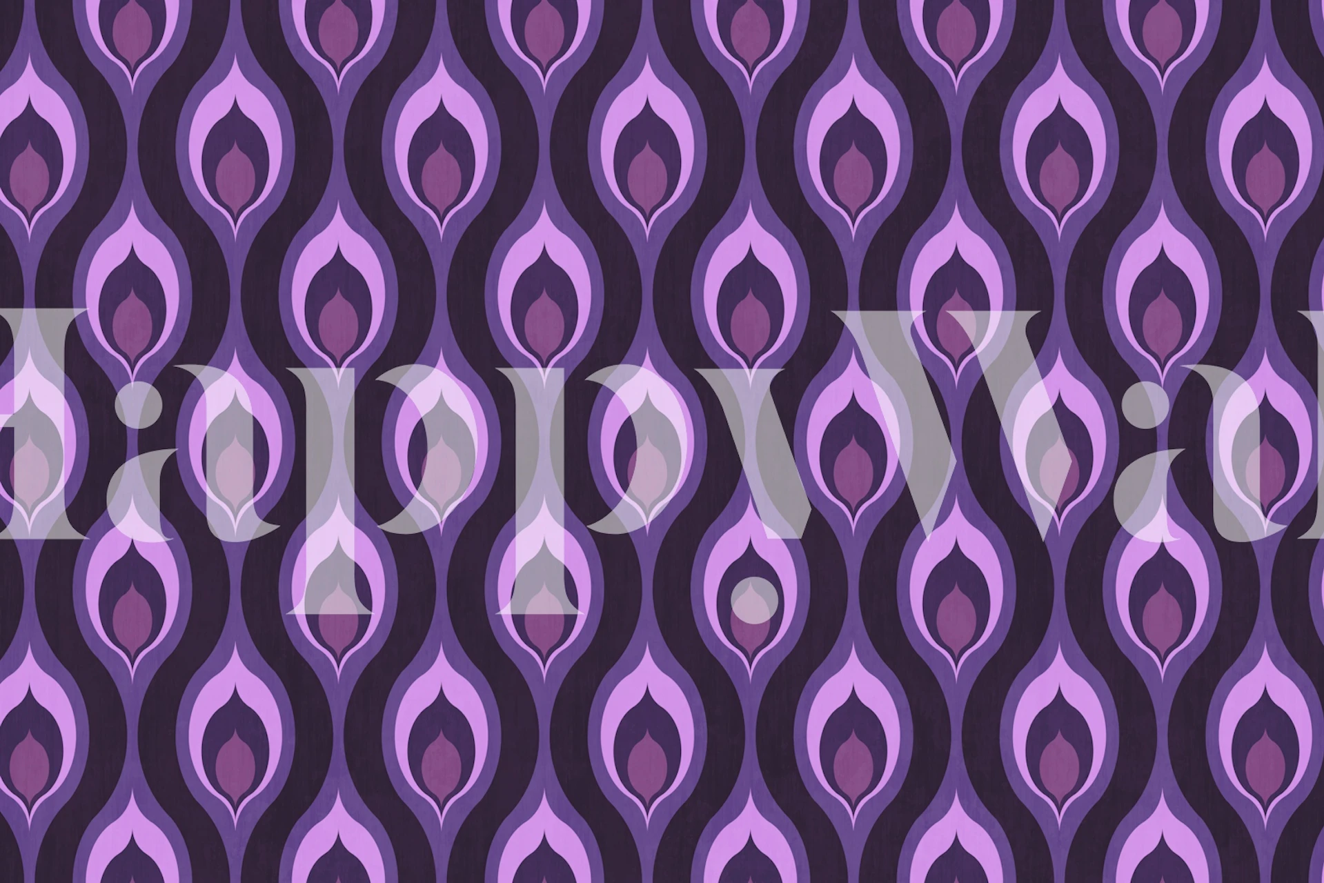 Fototapeta s retro vzorem ve fialových a lila tónech.