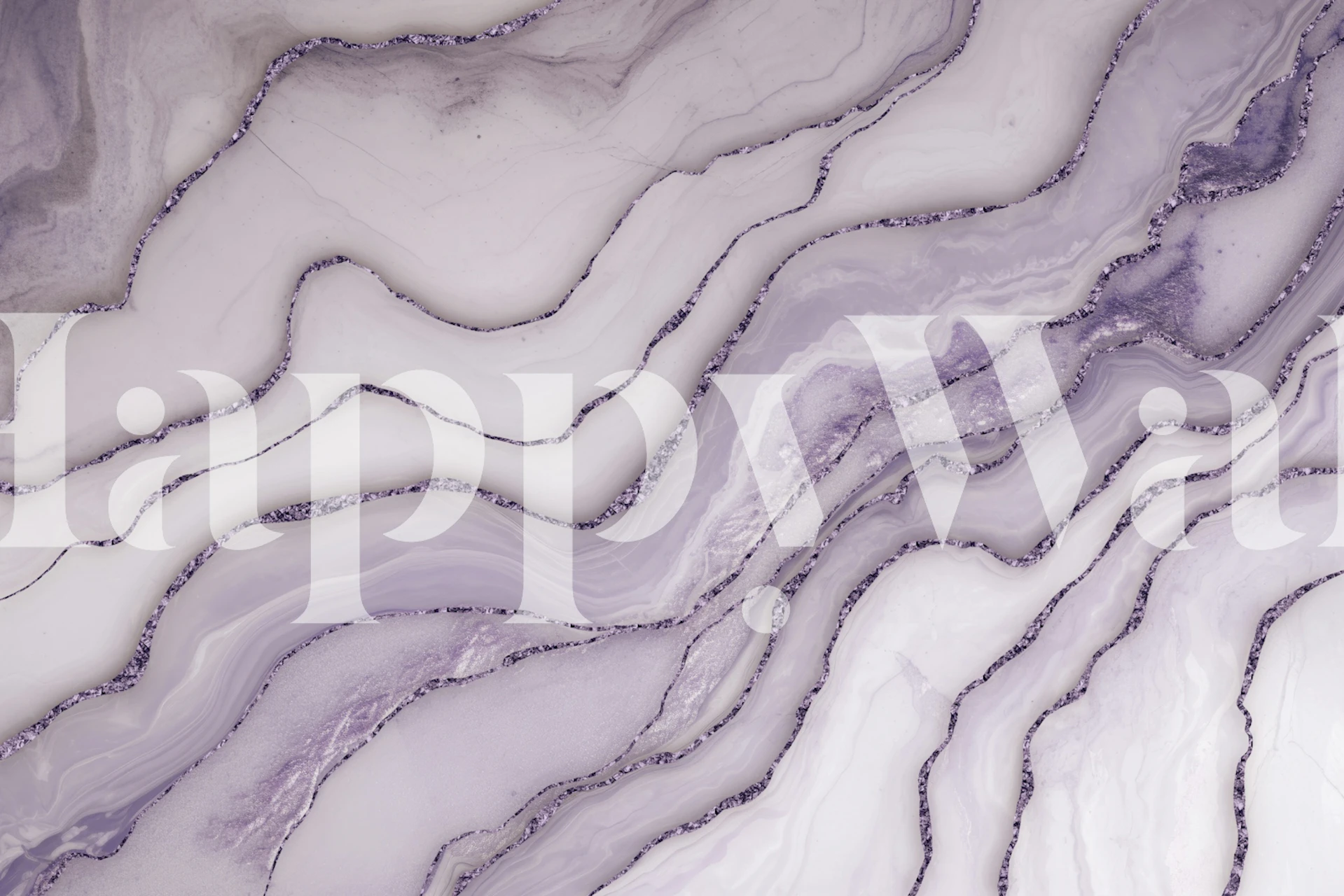 Magnificent Marble Lilac tapet i et rum