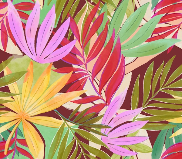 Vibrant Tropical Leaves