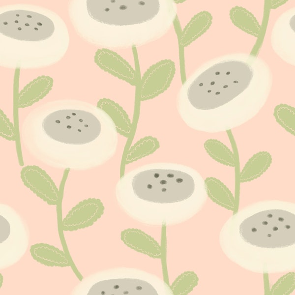 Abstract Dancing Flowers