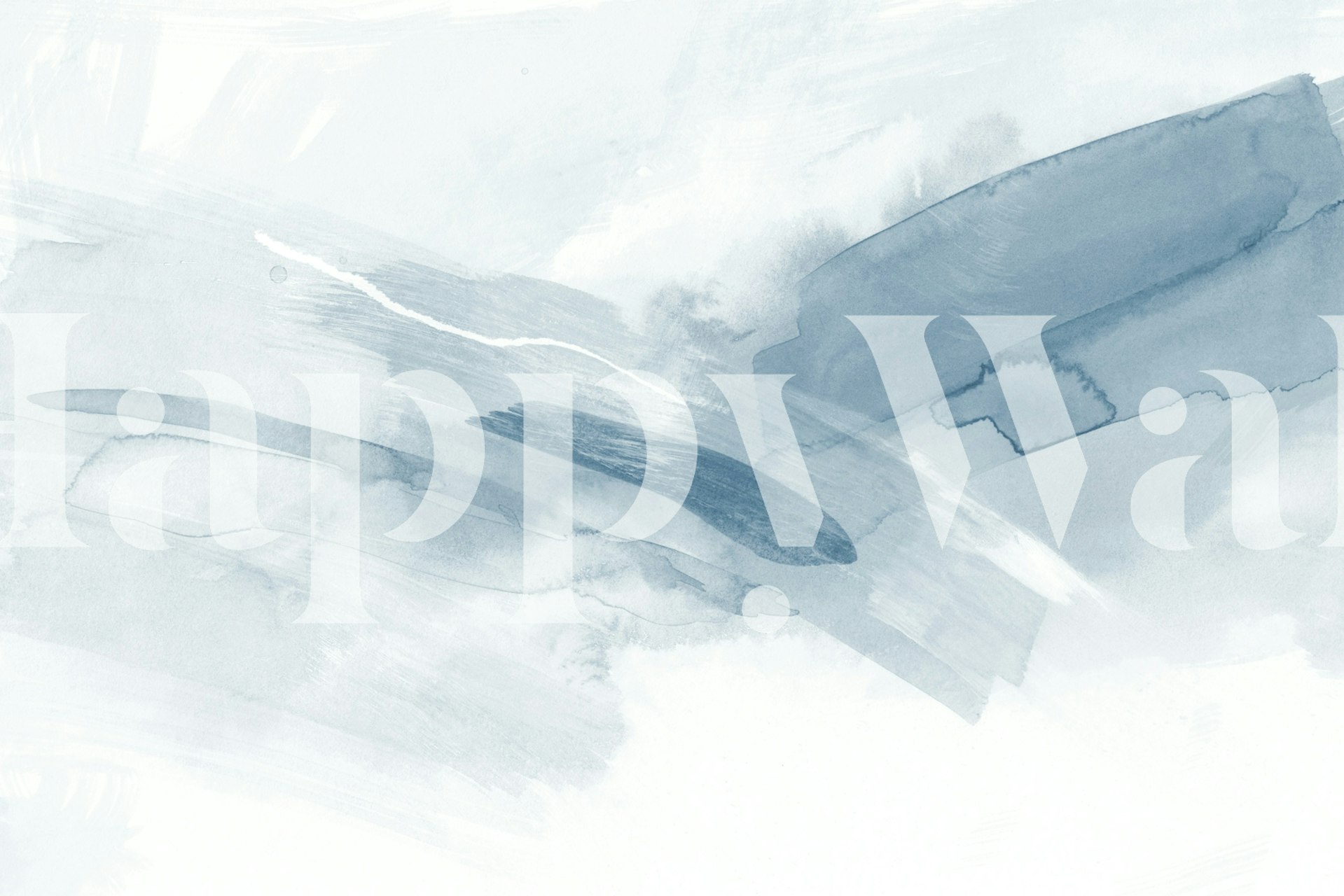 Soft blue brush strokes papel pintado en una habitación