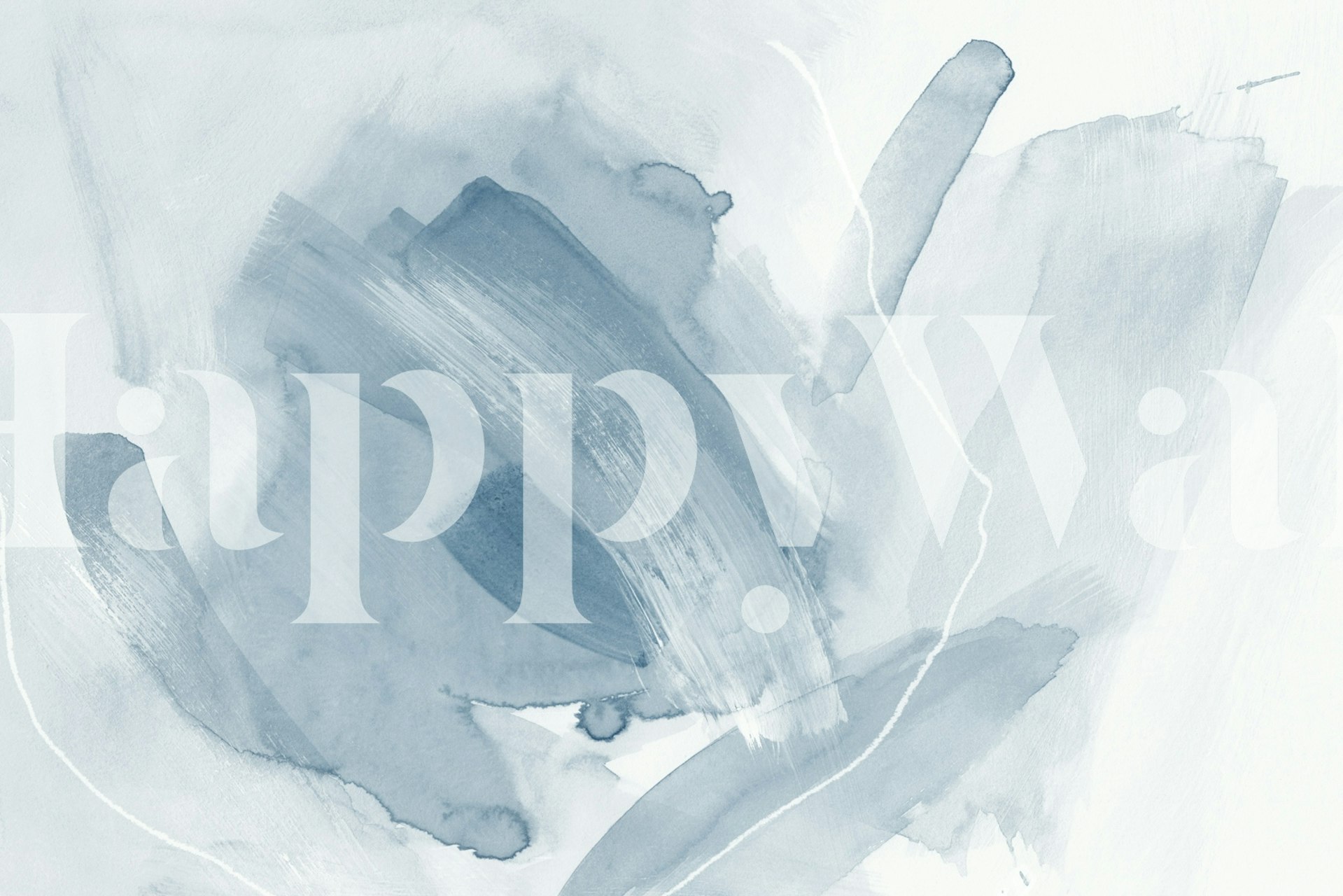 Blue abstract brushstroke wallpaper with soft strokes