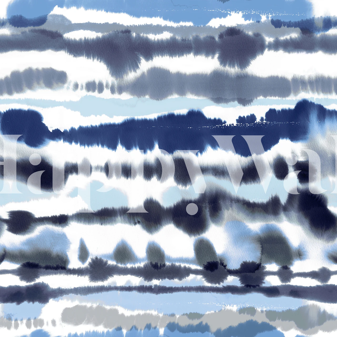 Soft Nautical Watercolor Lines behang in een kamer