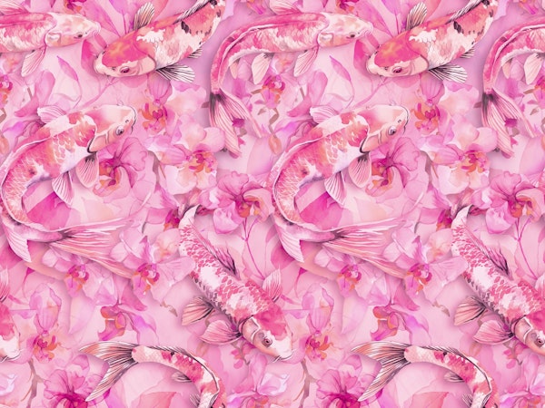 Koi Pond Fantasy Pink
