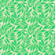 Wavy Tropical Leaves - Green on White