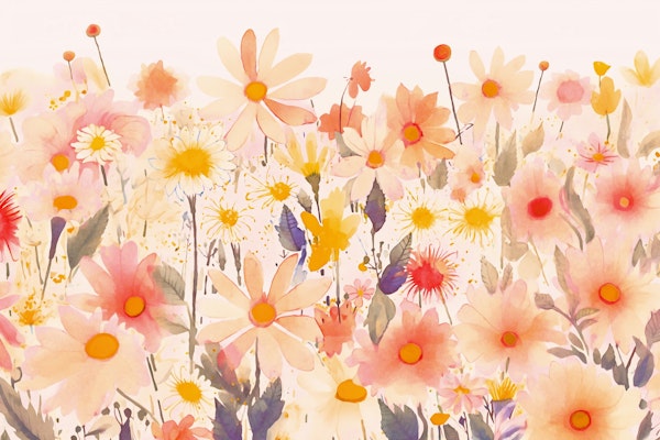 Whimsical Wildflower Summer Meadow