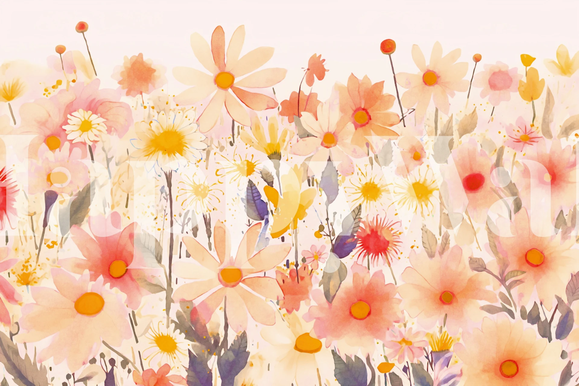 Whimsical Wildflower Summer Meadow w pokoju