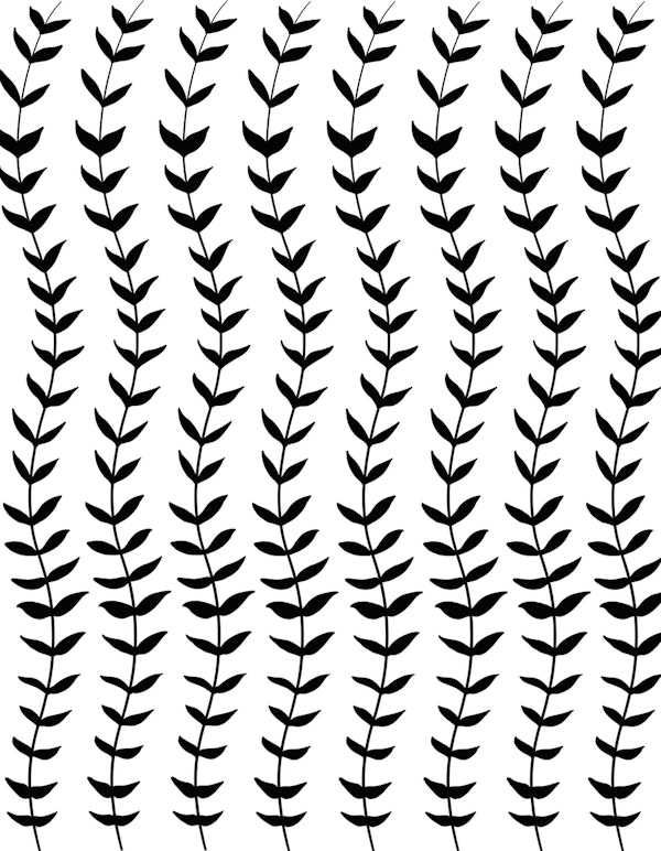 Minimal Black White Leaves 1