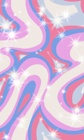 Groovy retro swirls purple behang