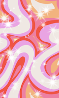 Groovy Party swirls pink behang