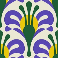 KF 0239 E - Vintage Retro Floral tapetit