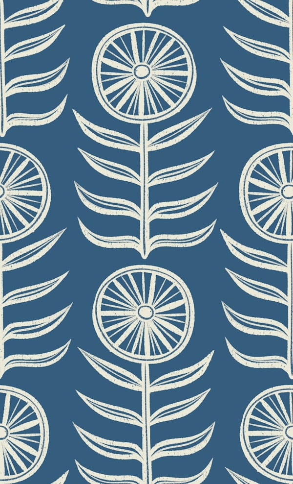 Mod Blue Floral Small