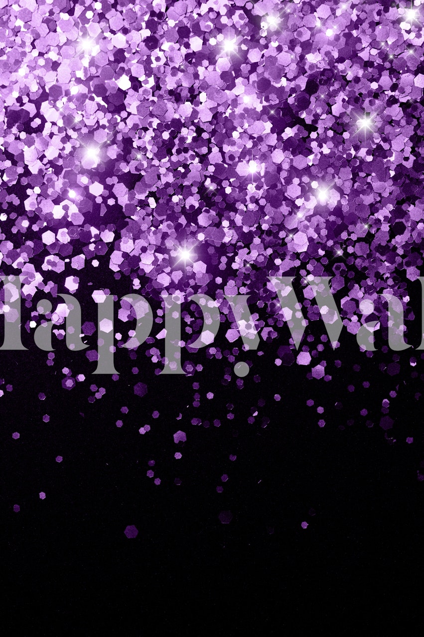 Purple and black glitter wallpaper with shiny textured pattern