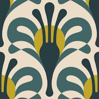 KF 0239 C - Vintage Retro Floral tapetit