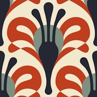 KF 0239 B - Vintage Retro Floral tapetit