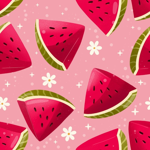 Watermelon on pink