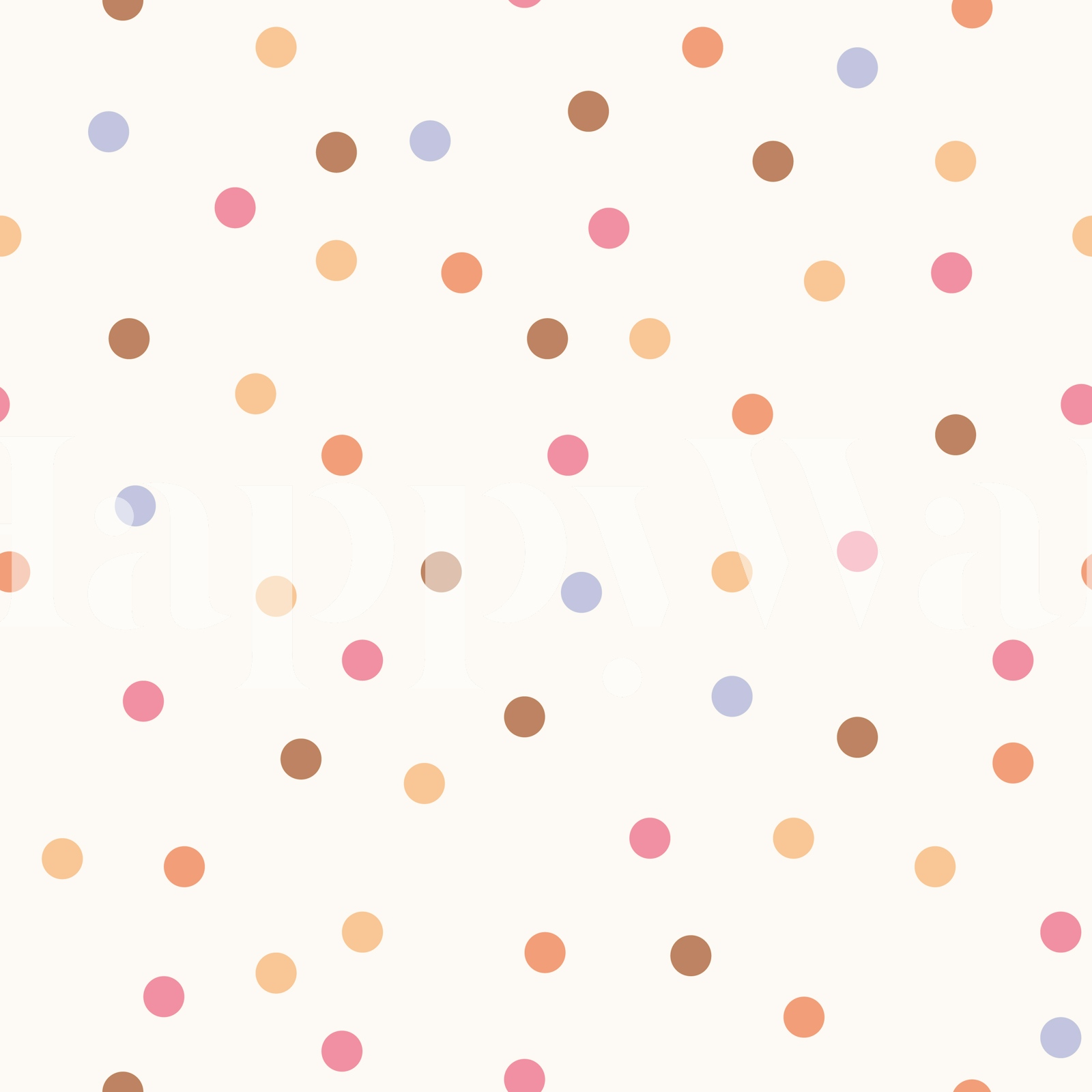 Colorful Polka Dot Wallpaper for Kids Room