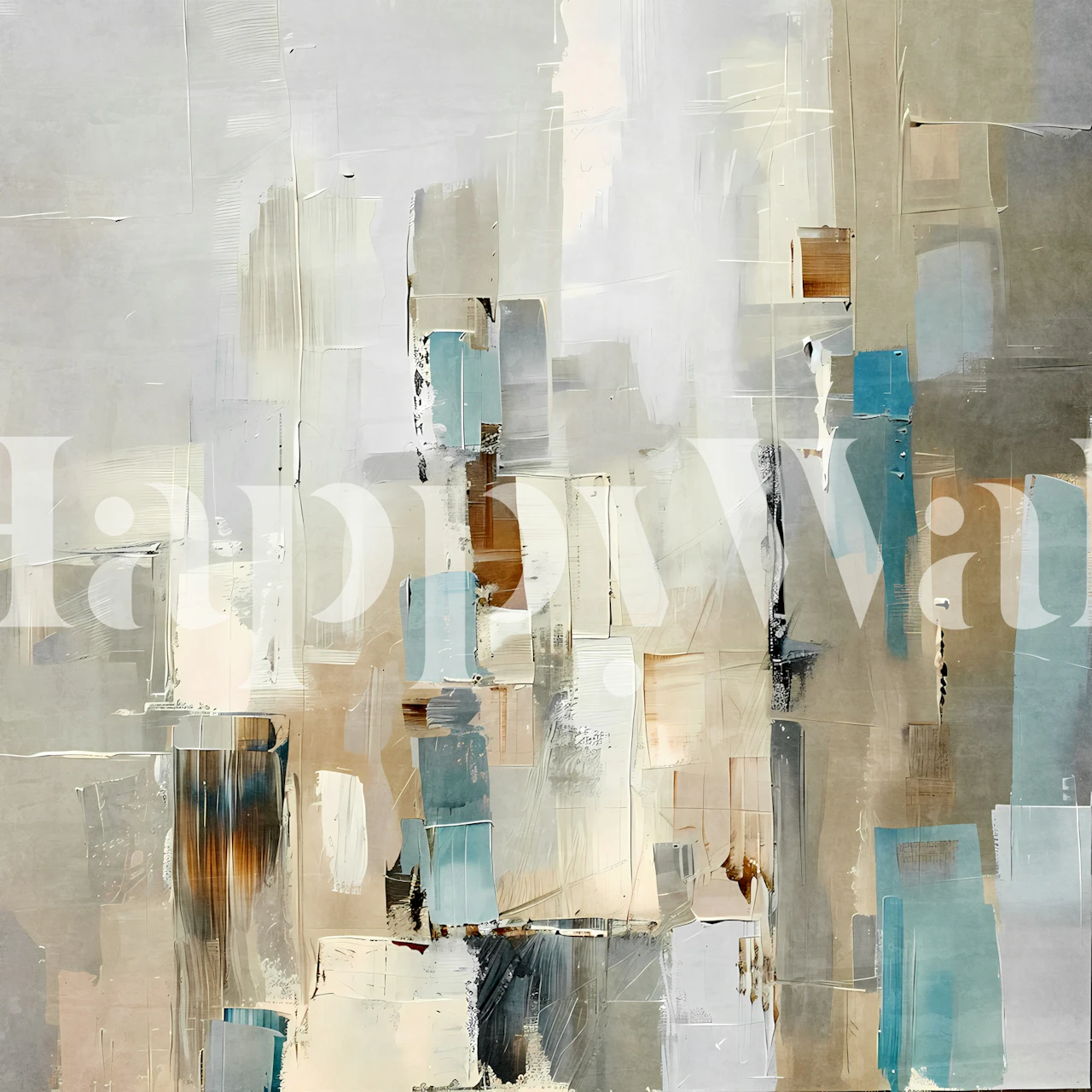 Cityscape wallpaper in a modern room