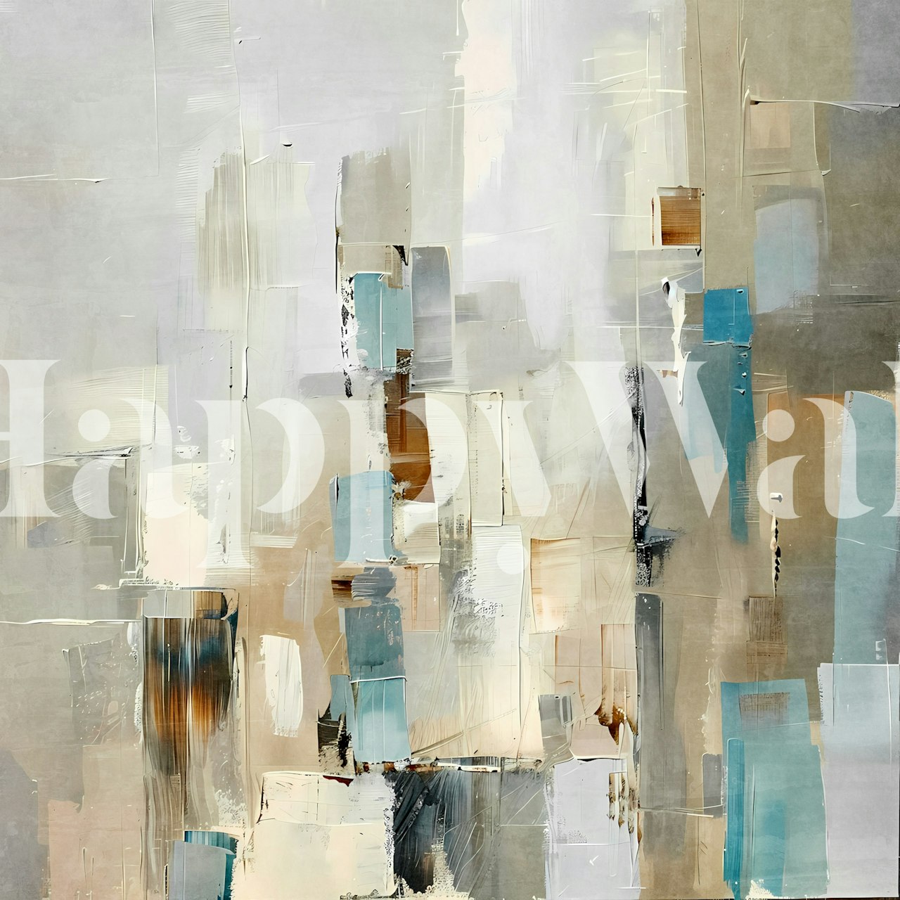 Cityscape wallpaper in a modern room