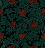 Dark Victorian Red Rambling Roses ταπετσαρία