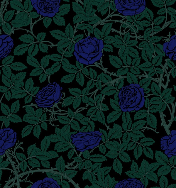 Dark Victorian Blue Rambling Roses