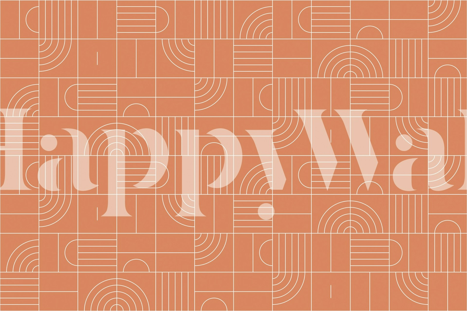 Geometryczny wzór tapet w pokoju