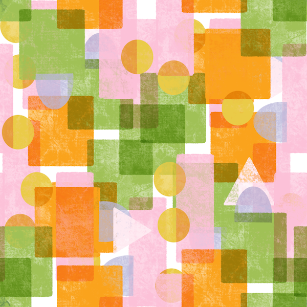 City Lights Mid Century Modern Abstract