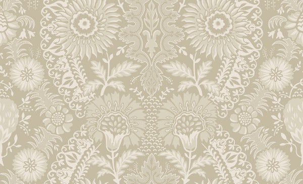 Country house folk floral beige