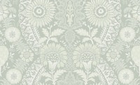 Country house folk floral lichen green tapete