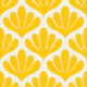 Simple Botanical Damask Yellow on Cream