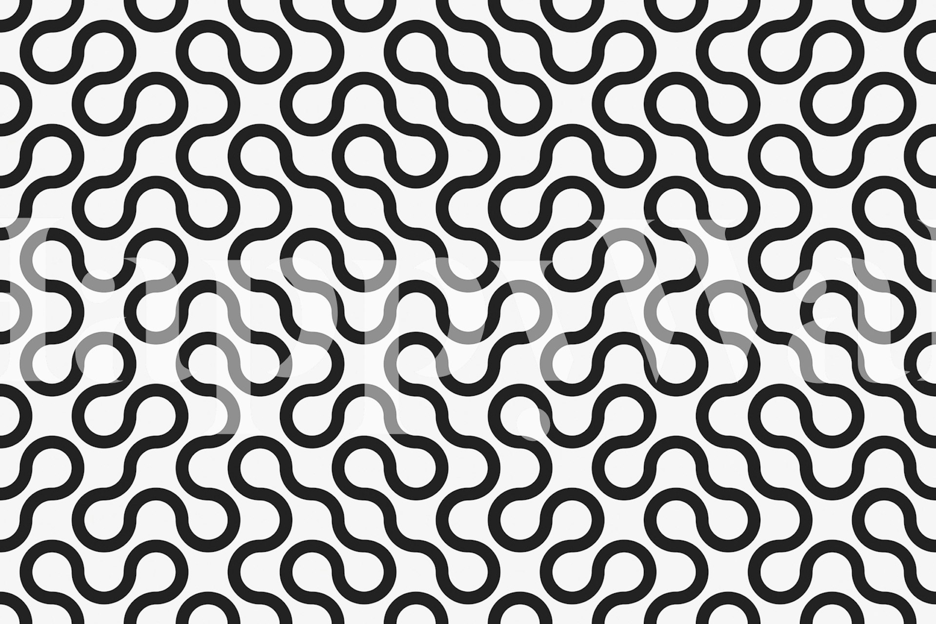 Geometrisk tapet i et stilfullt rom