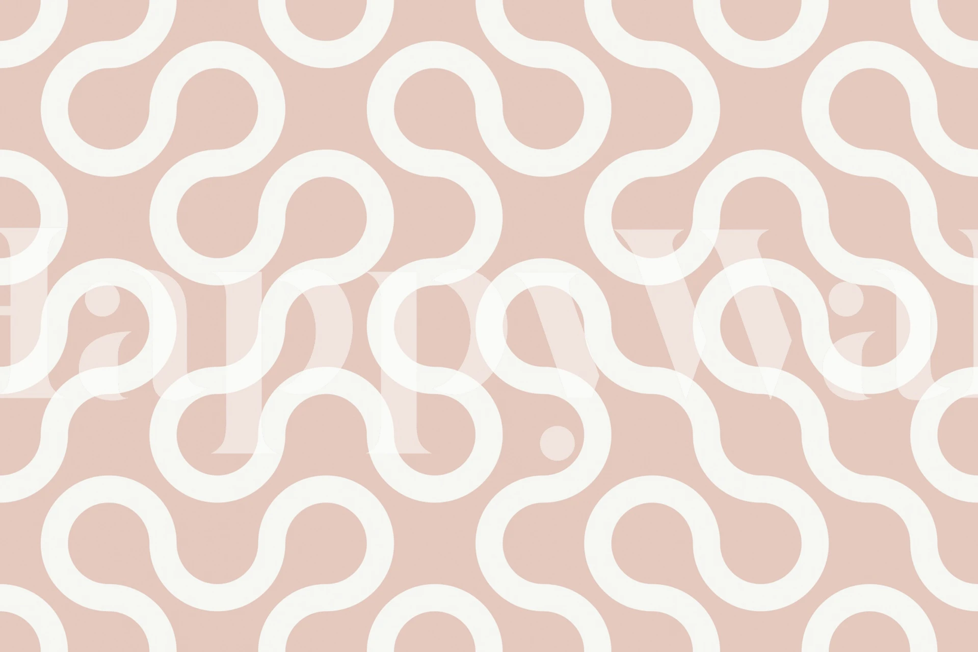 Geometrisch behangontwerp in een kamer