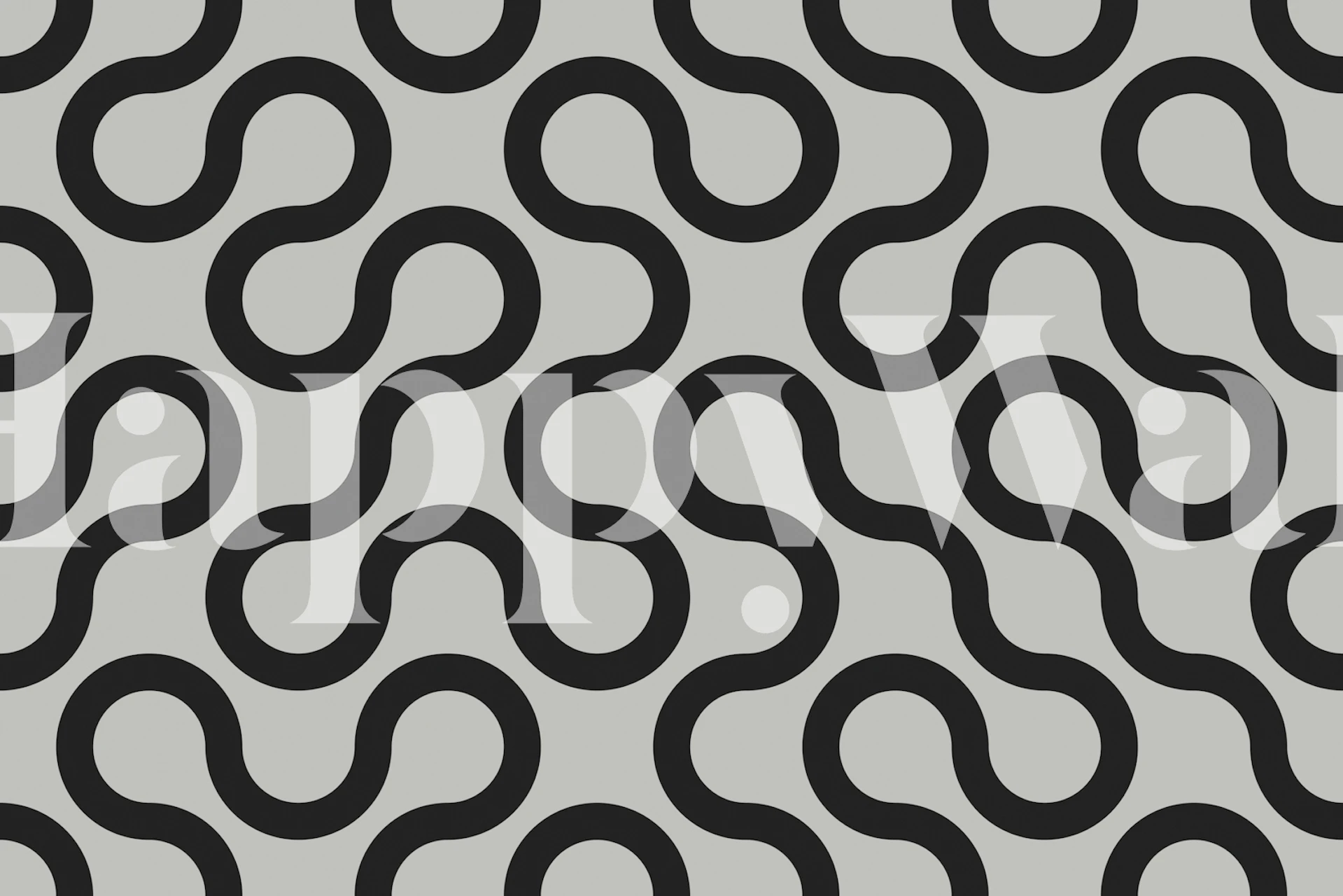 Geometrisch behangpatroon in een kameromgeving