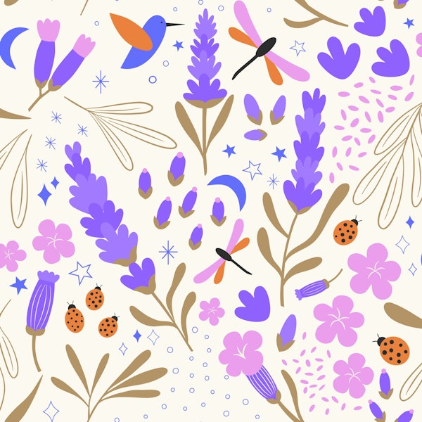 Lavender Magic Ditsy Pattern