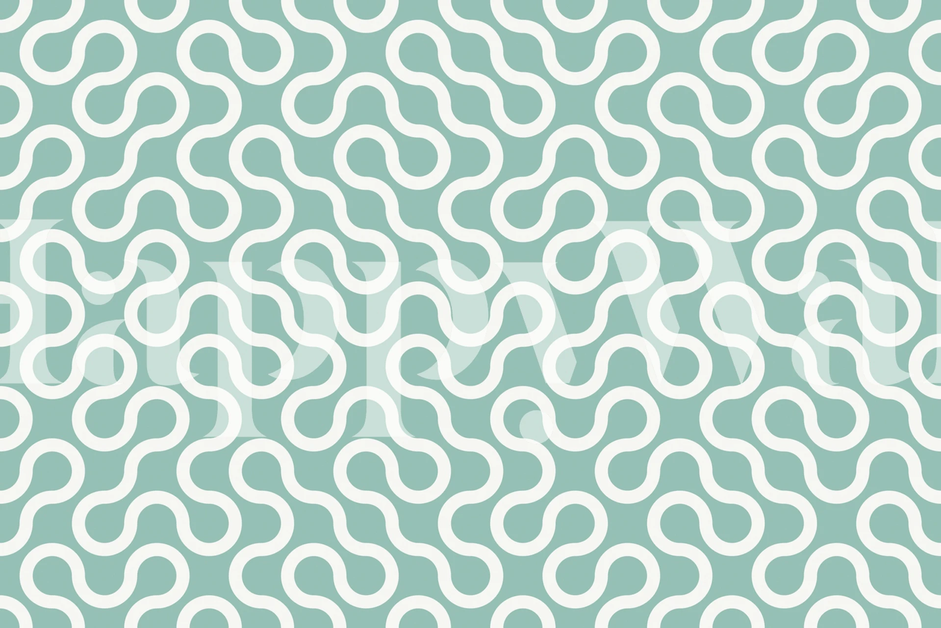 Geometric wallpaper design in a modern room