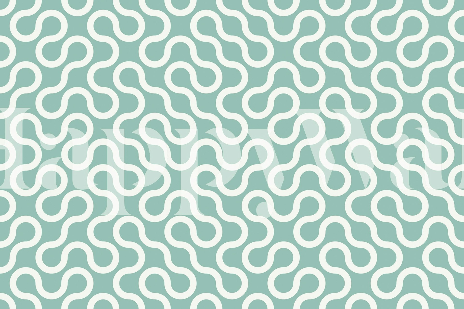 Geometric wallpaper design in a modern room