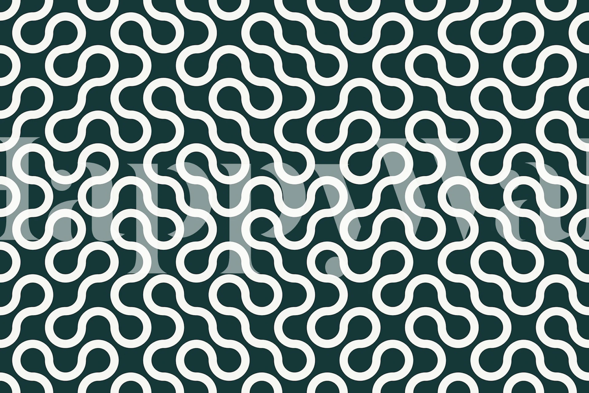 Stylish geometric wallpaper pattern in a room