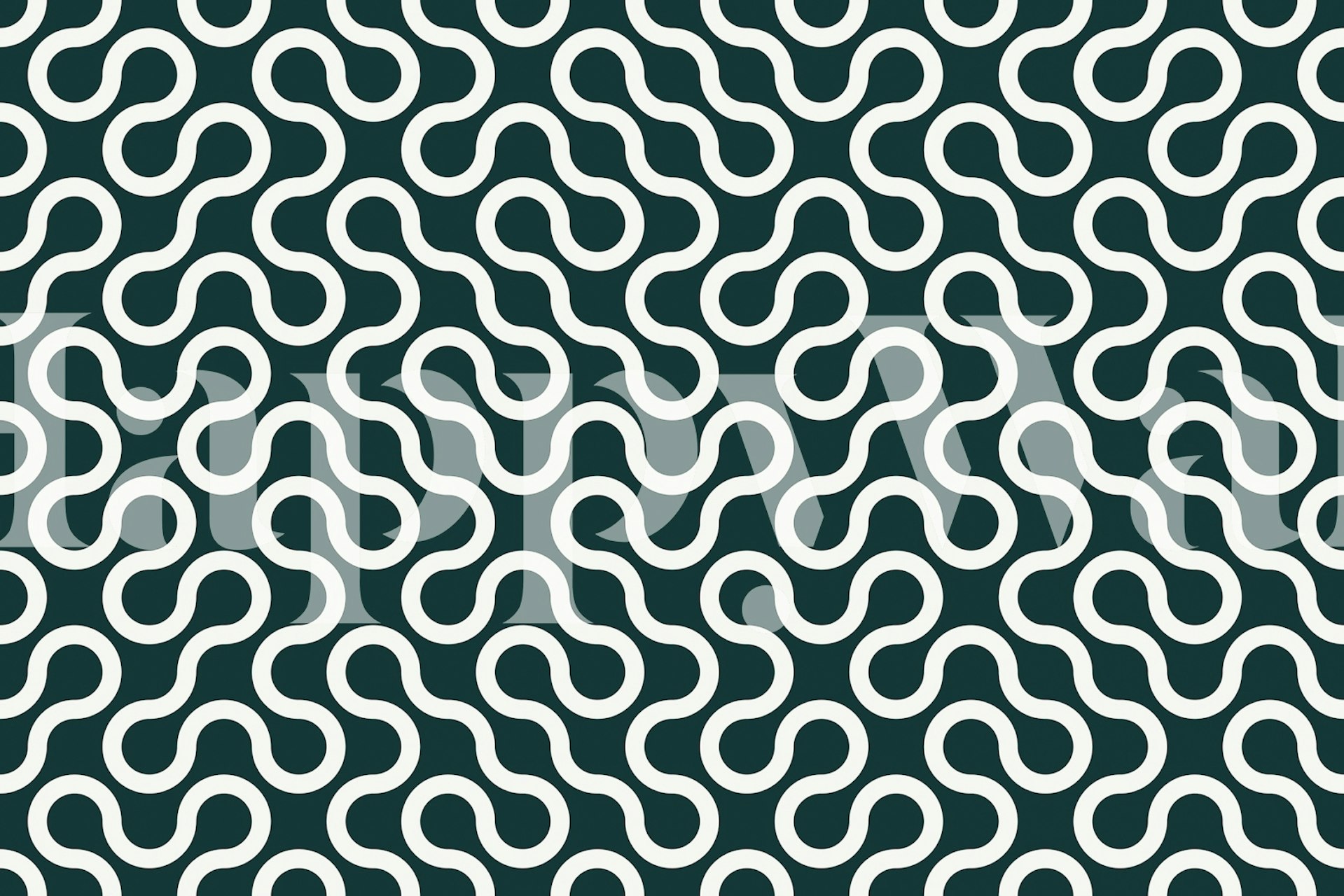 Stylish geometric wallpaper pattern in a room