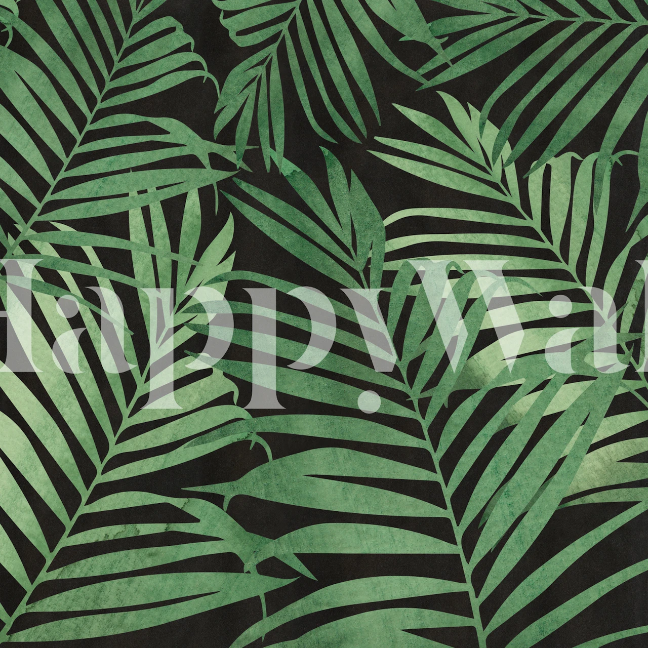 Watercolor Palm Leaves behang in een kamer