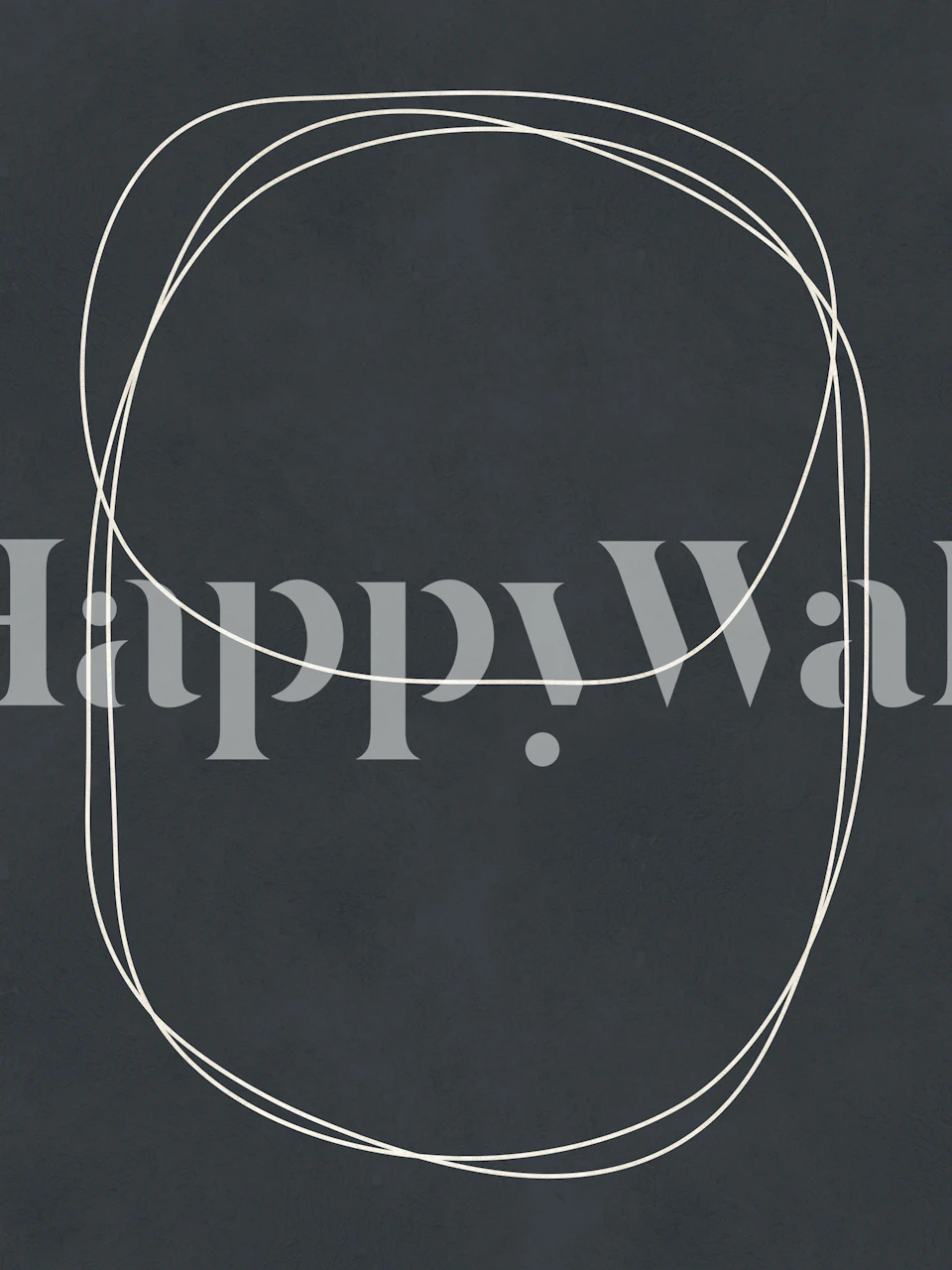 Curved lines wallpaper in a room