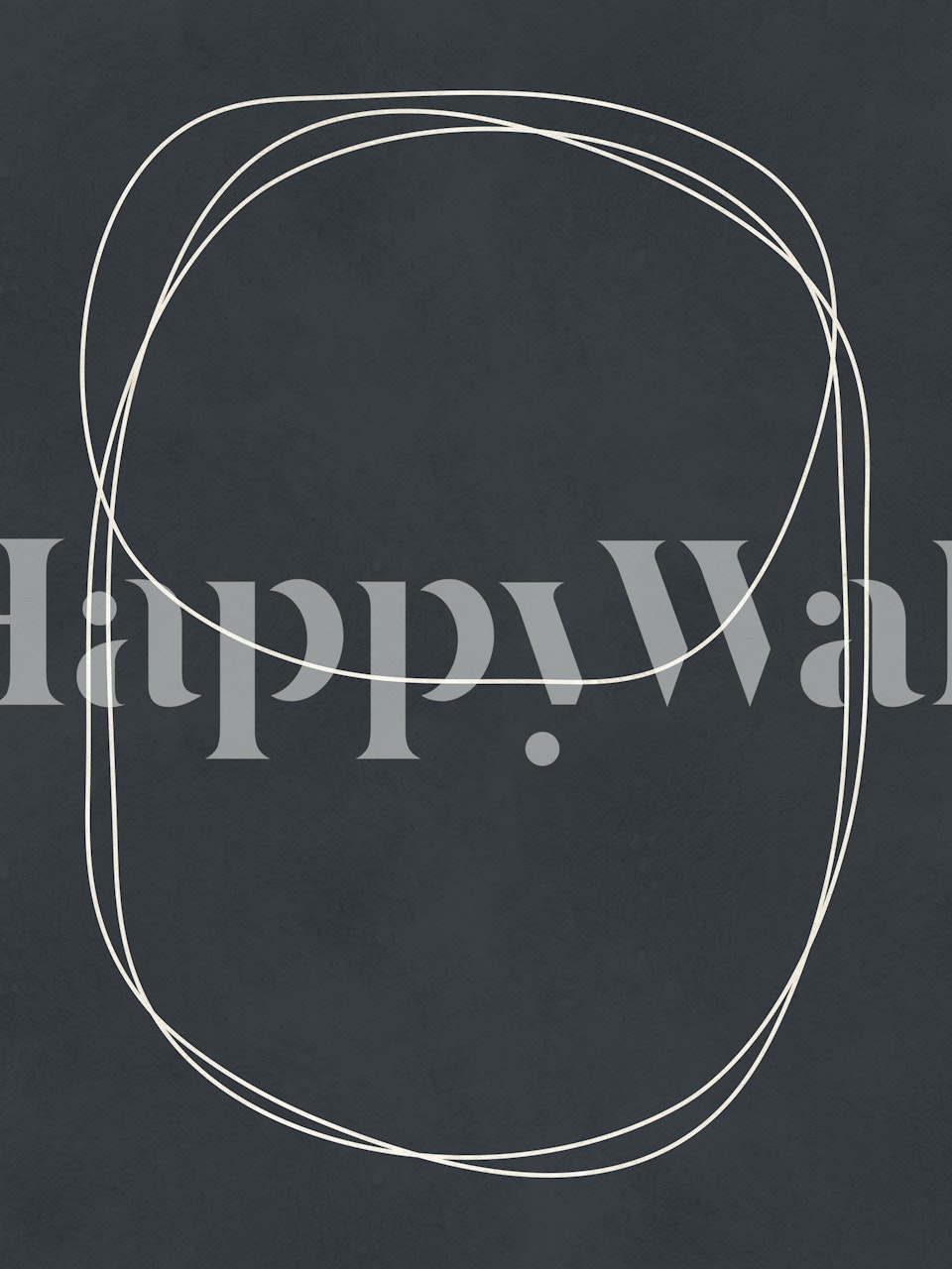 Curved lines wallpaper in a room