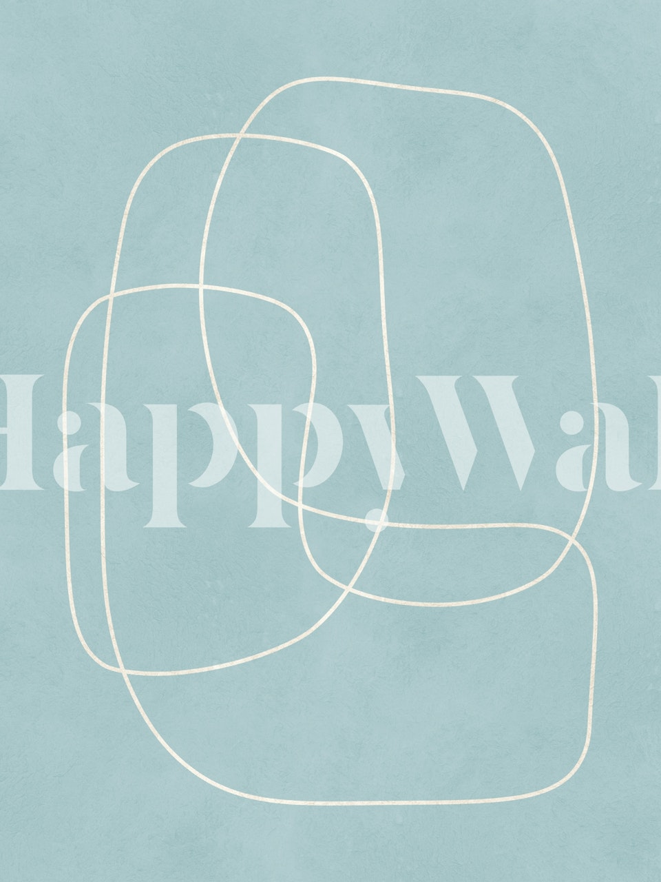 Curved lines wallpaper in a room